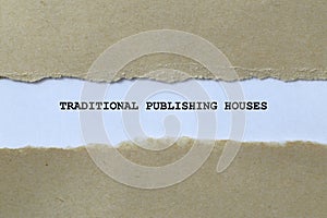 traditional publishing houses on white paper