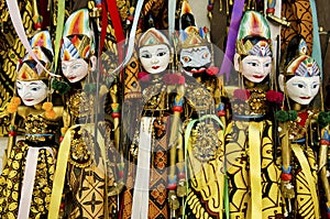 Traditional puppets in bali indonesia