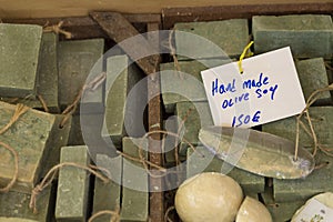 Traditional pure olive oil soap from greece