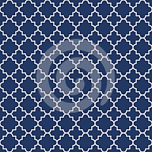 Traditional quatrefoil lattice pattern outline photo
