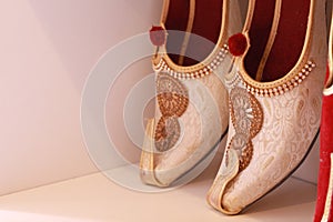 Traditional rajasthani wedding slipper or shoes