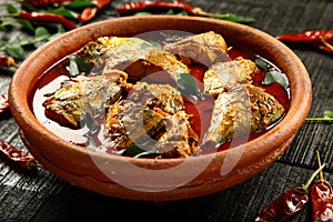 Traditional recipe Kerala fish curry