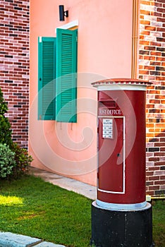 Traditional red mail-box