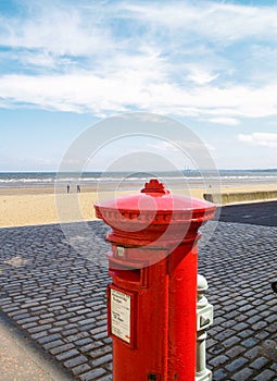 Traditional red pillbox, or British post box