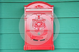 Traditional red postbox