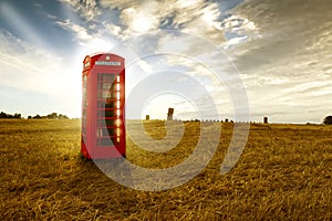 Traditional red telephone booth