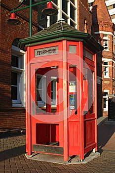 Traditional red telephone booth