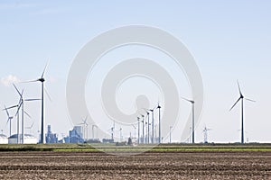 Traditional and renewable windmills in the Netherlands