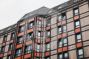 A traditional residential building in the German style in Berlin