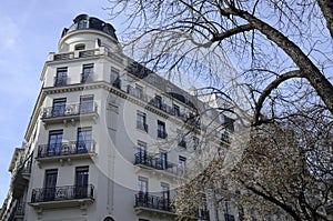 Traditional residential Paris building