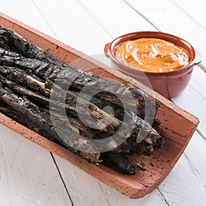 Traditional roasted calsots