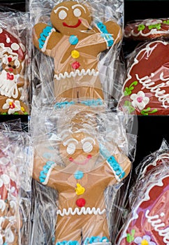 Traditional romanian costumes dancers made from gingerbread