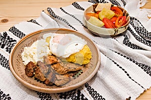 Traditional Romanian cuisine (tochitura) photo