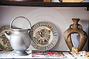 Traditional Romanian earthenware pottery in Buzau - Romania