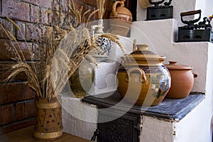 Traditional Romanian earthenware pottery in Buzau - Romania