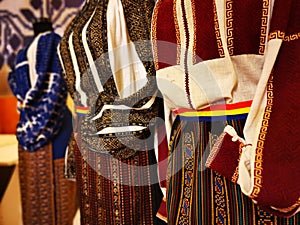 Traditional romanian folk costumes for women