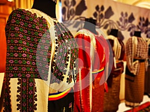 Traditional romanian folk costumes for women