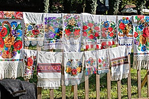 Traditional Romanian folk embroidery. Bistrita-Nasaud area.