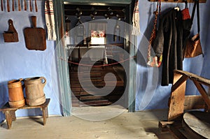 Traditional romanian house interior, Transylvania
