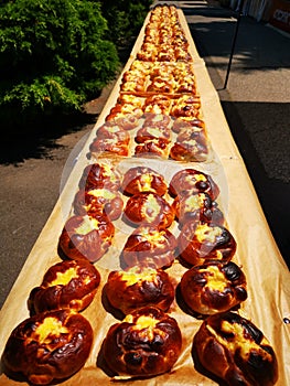 Traditional romanian moldovan pies - poale in brau