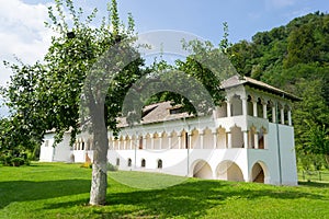 Traditional romanian orthodox monastery building