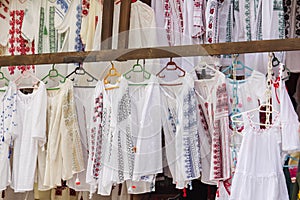Traditional Romanian peasant blouses photo