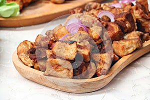 Traditional romanian pork scrapes