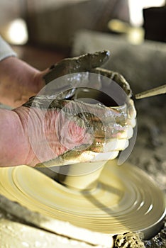 Traditional Romanian pottery manufacturing in Bucovina