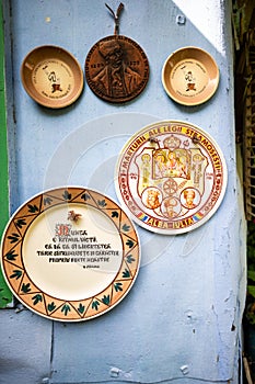 Traditional Romanian Pottery in the village of Transylvania