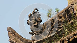 Traditional roof eave of a Chinese  temple