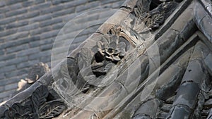 Traditional roof eave of a Chinese  temple