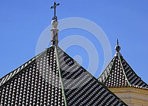 Traditional roofs in Malaga. Spain.