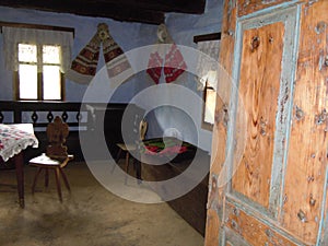 Traditional room in the Maramures area, Romania photo
