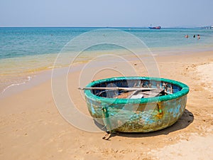 Traditional Round Vietnamese Boat