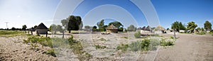 Traditional rural African Himba huts close to Caprivi Strip, Nam photo