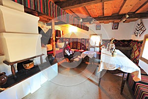 Traditional rural home interior from Bucovina