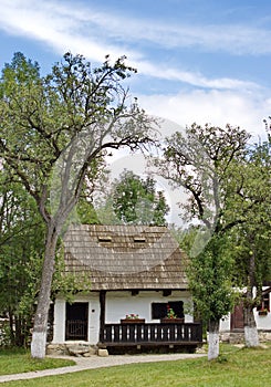 Traditional rural house in open air museum, Bran, Romania