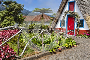 Traditional rural house in Santana Madeira, Portugal.