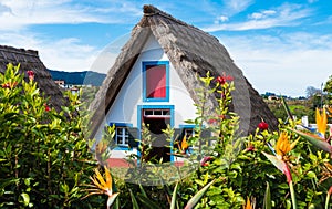 Traditional rural house, Santana region, Madeira island, Portugal