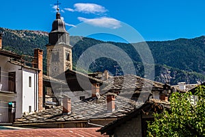 Traditional rural houses in Morgex, Val Aoste, Italy