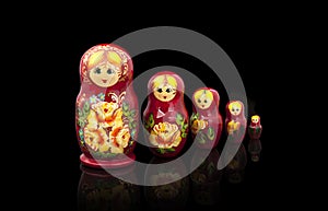 Traditional Russian on a black background