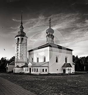 Traditional russian churches in countryside