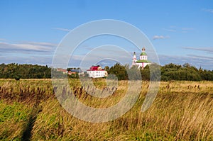 Traditional russian churches and countryside view in Suzdal, Russia