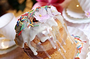 Traditional Russian Easter cake - kulich