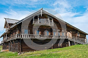 Traditional Russian house on the island Kizhi, Karelia, Russia photo