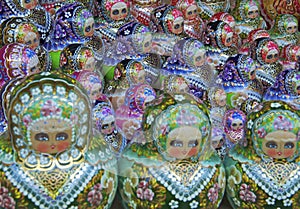 Traditional russian matrioska dolls