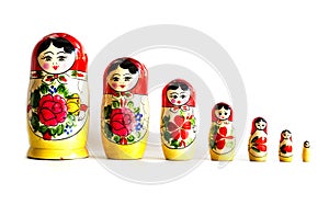 Traditional Russian matryoshka dolls