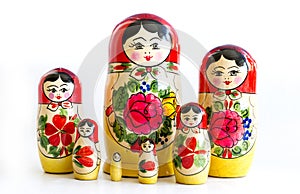 Traditional Russian matryoshka dolls