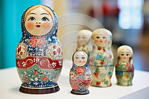 traditional russian matryoshka dolls on display