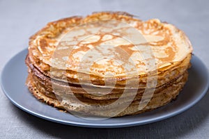 Traditional Russian pancakes. Shrovetide.